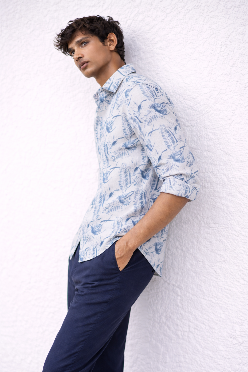 The Indigo Sketch Linen Shirt