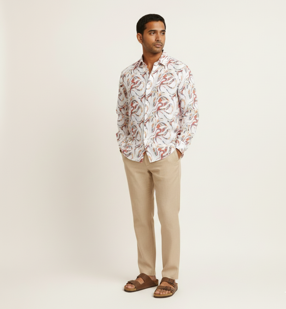 Estate Print Linen Shirt