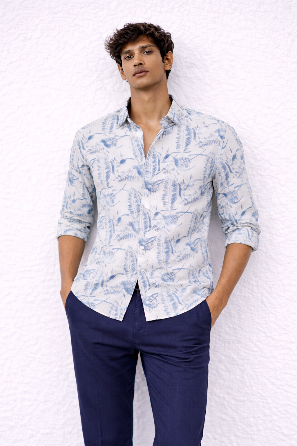 The Indigo Sketch Linen Shirt