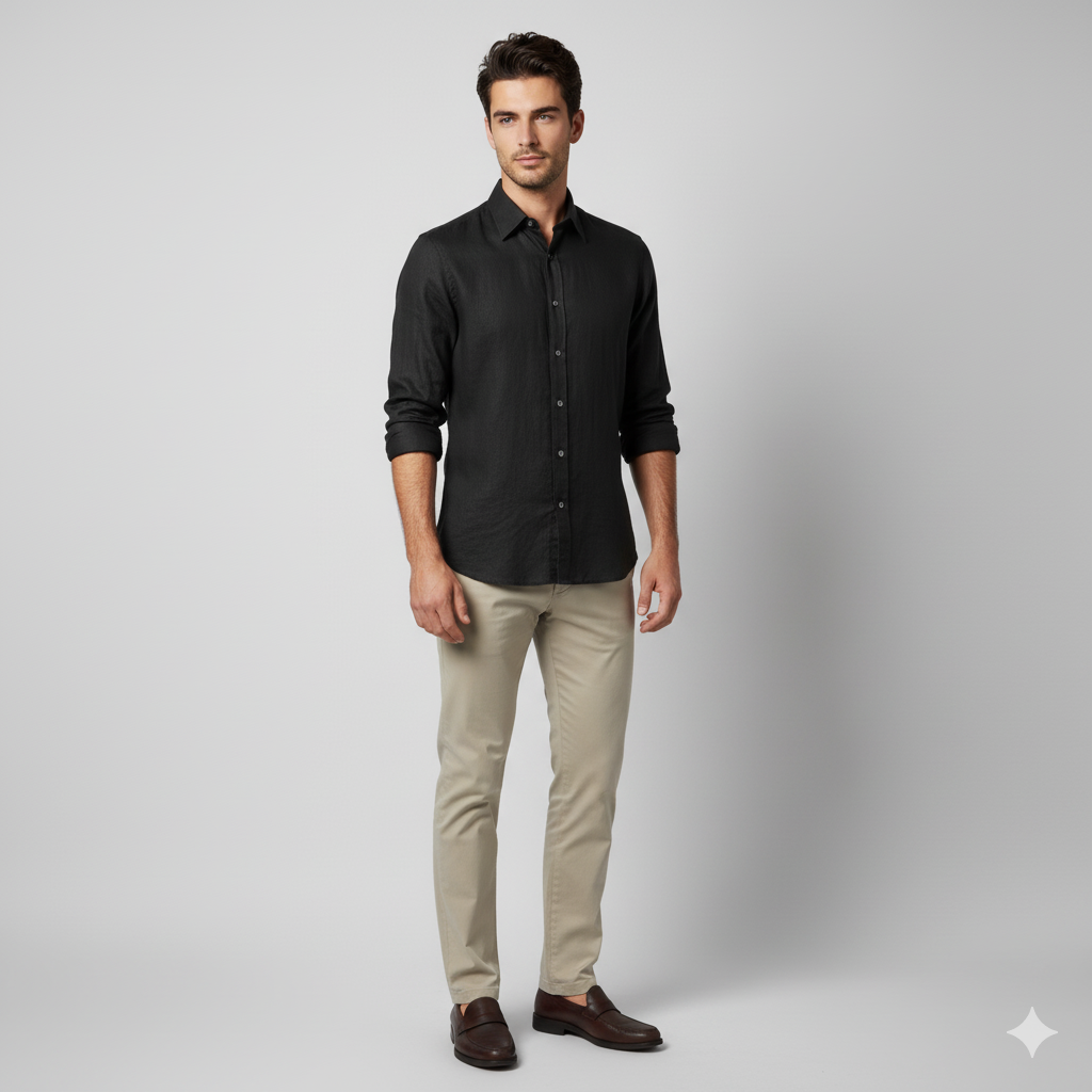 Black Linen Shirt | Boss & Co