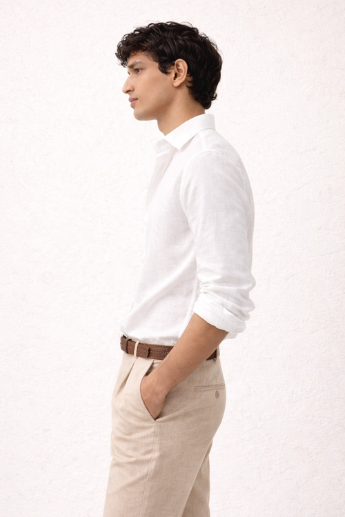 Heritage White Linen Shirt