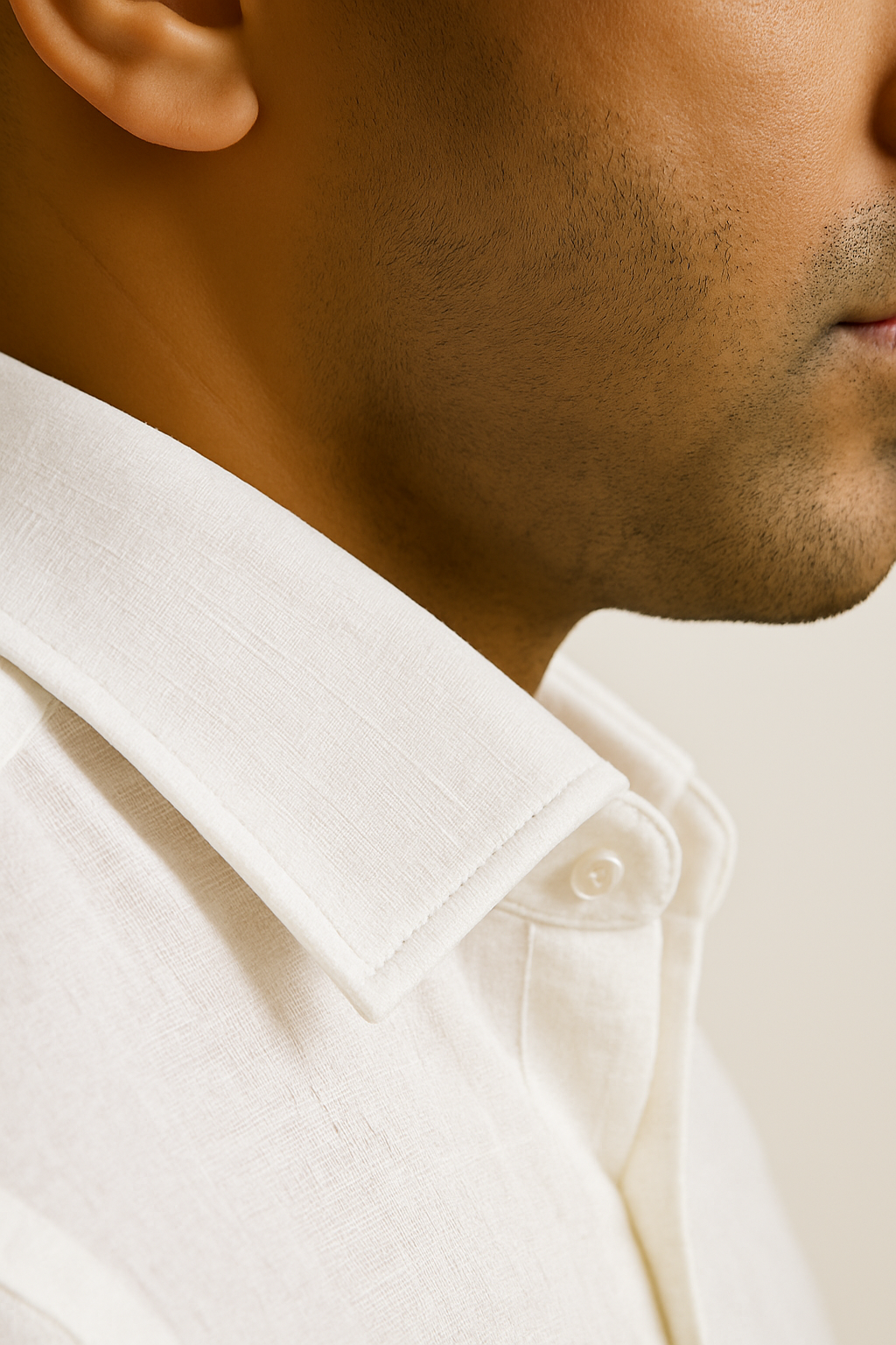 Custom-Made White Linen Shirt – Tailored to Perfection