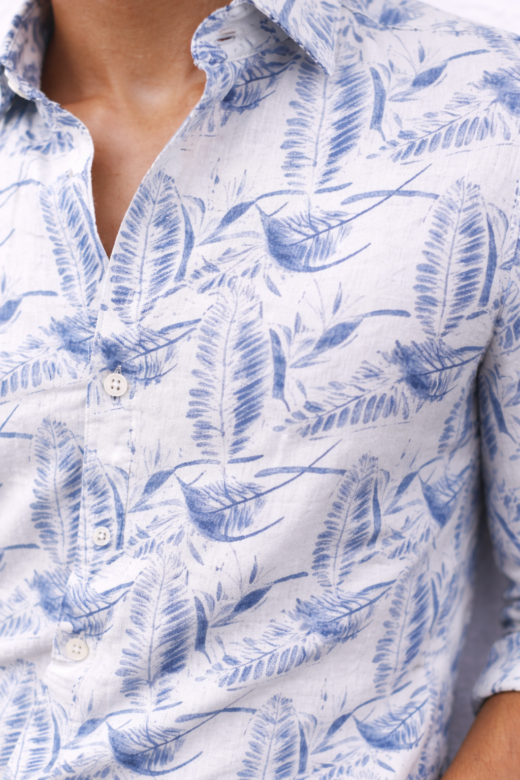 The Indigo Sketch Linen Shirt