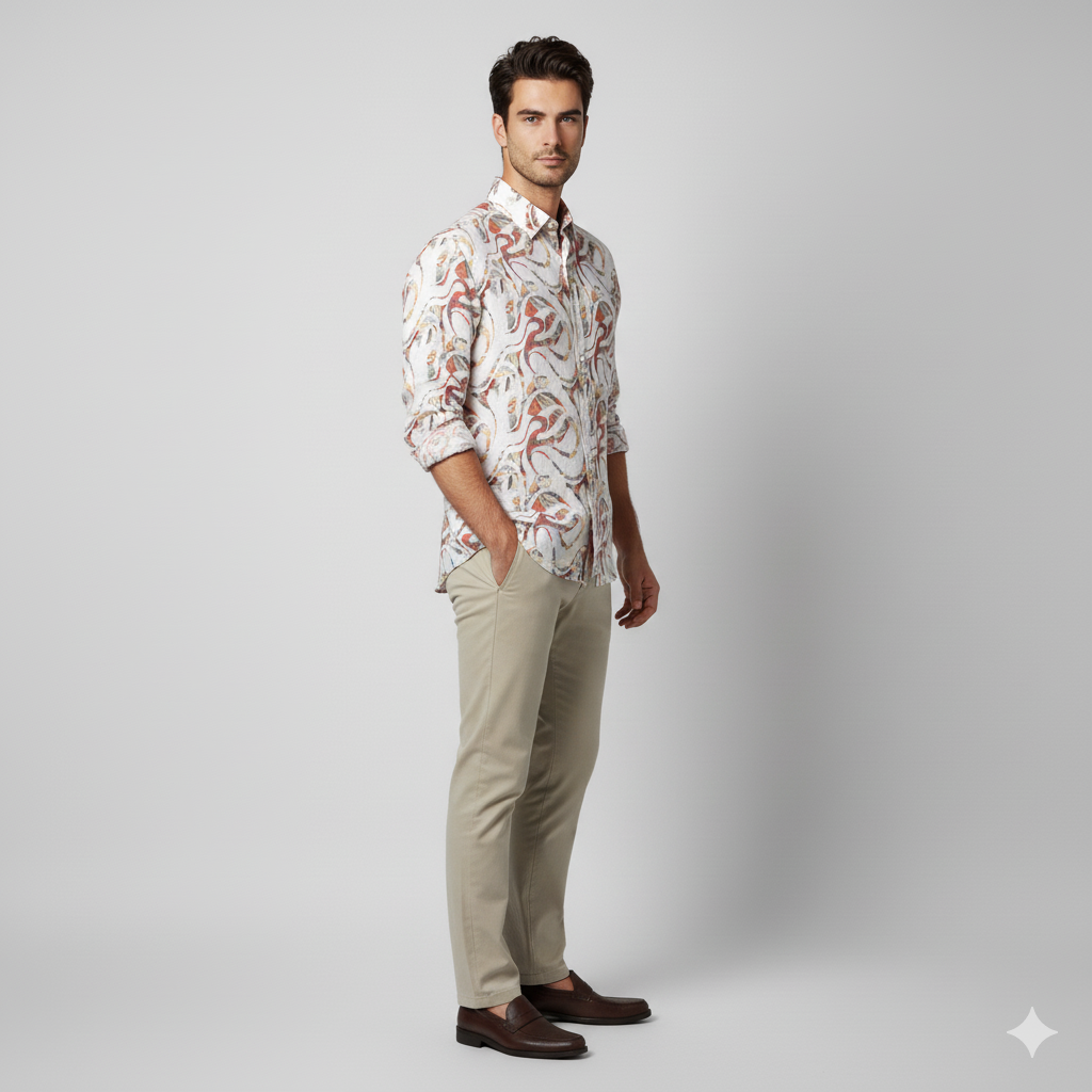 Printed Linen shirt | Custom Made